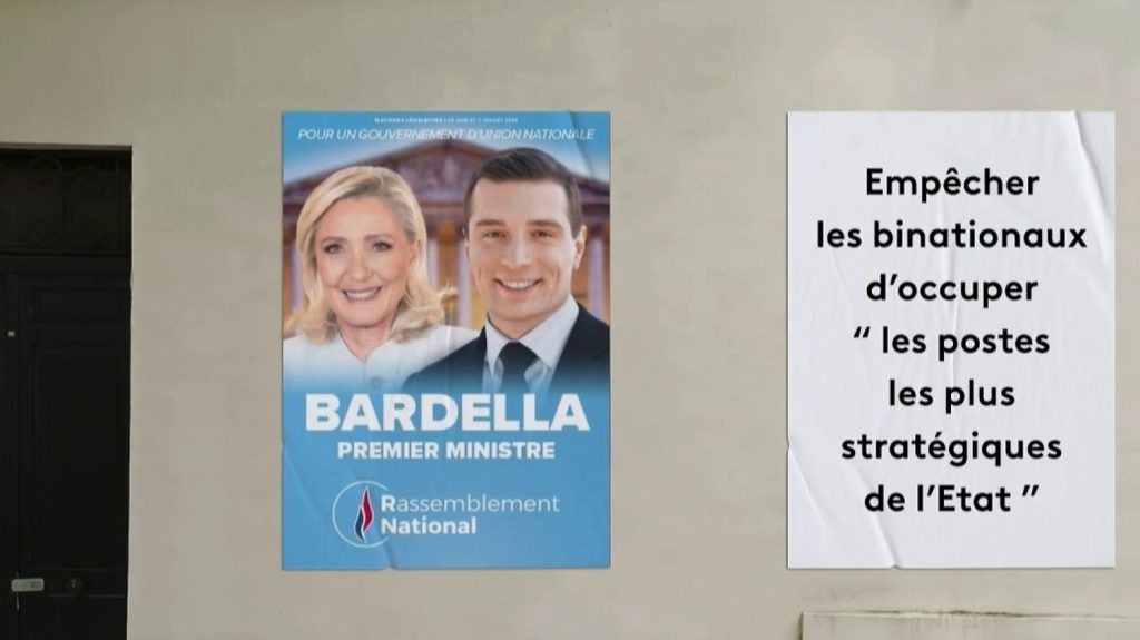 Législatives 2024 : les binationaux dans le viseur du Rassemblement national
          Jordan Bardella a déclenché une polémique en annonçant vouloir interdire aux Français ayant une double nationalité l’accès à certains postes.